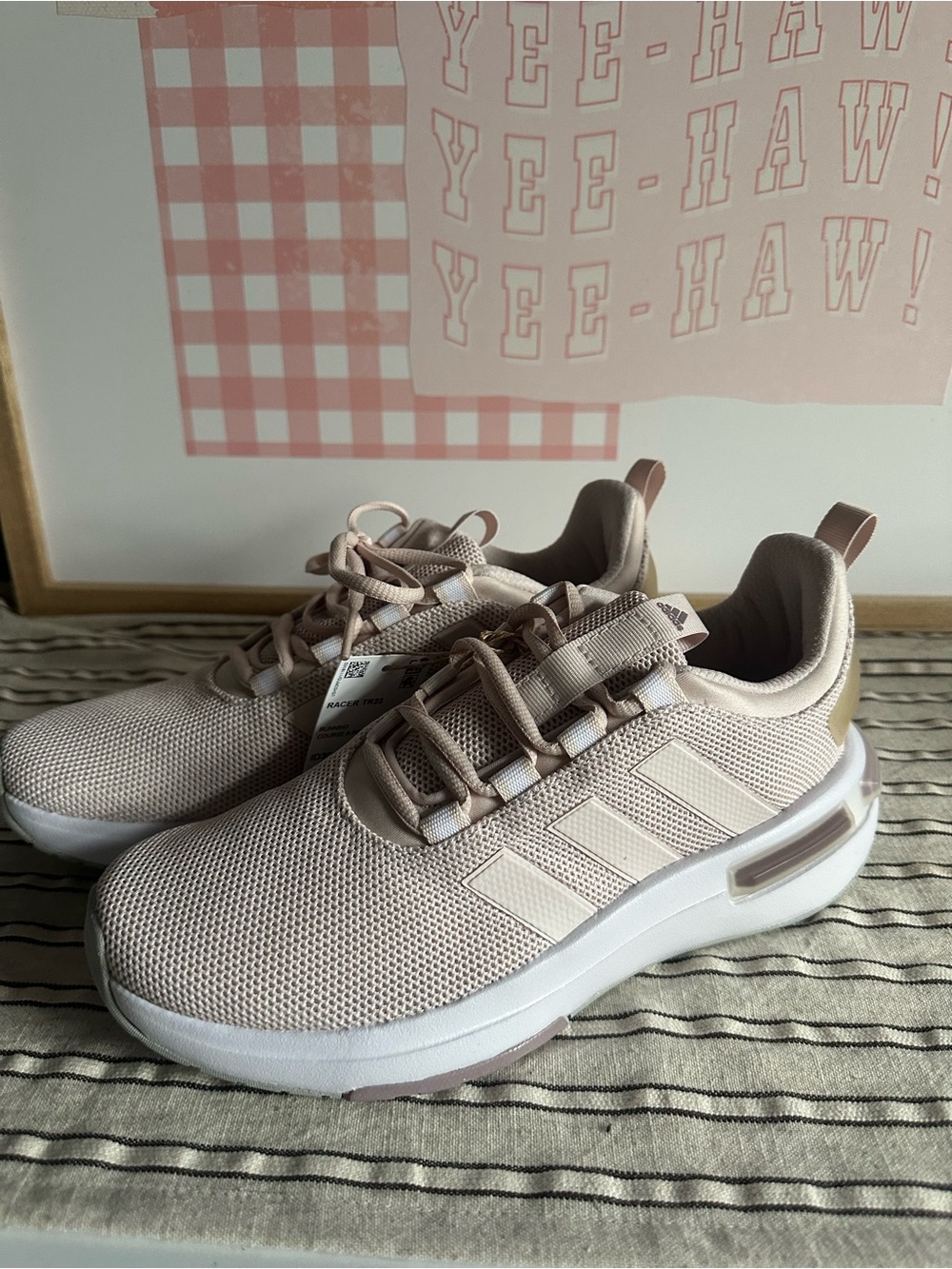 Adidas Racer TR23 Women's Light Pink Mesh Athletic Sneakers
